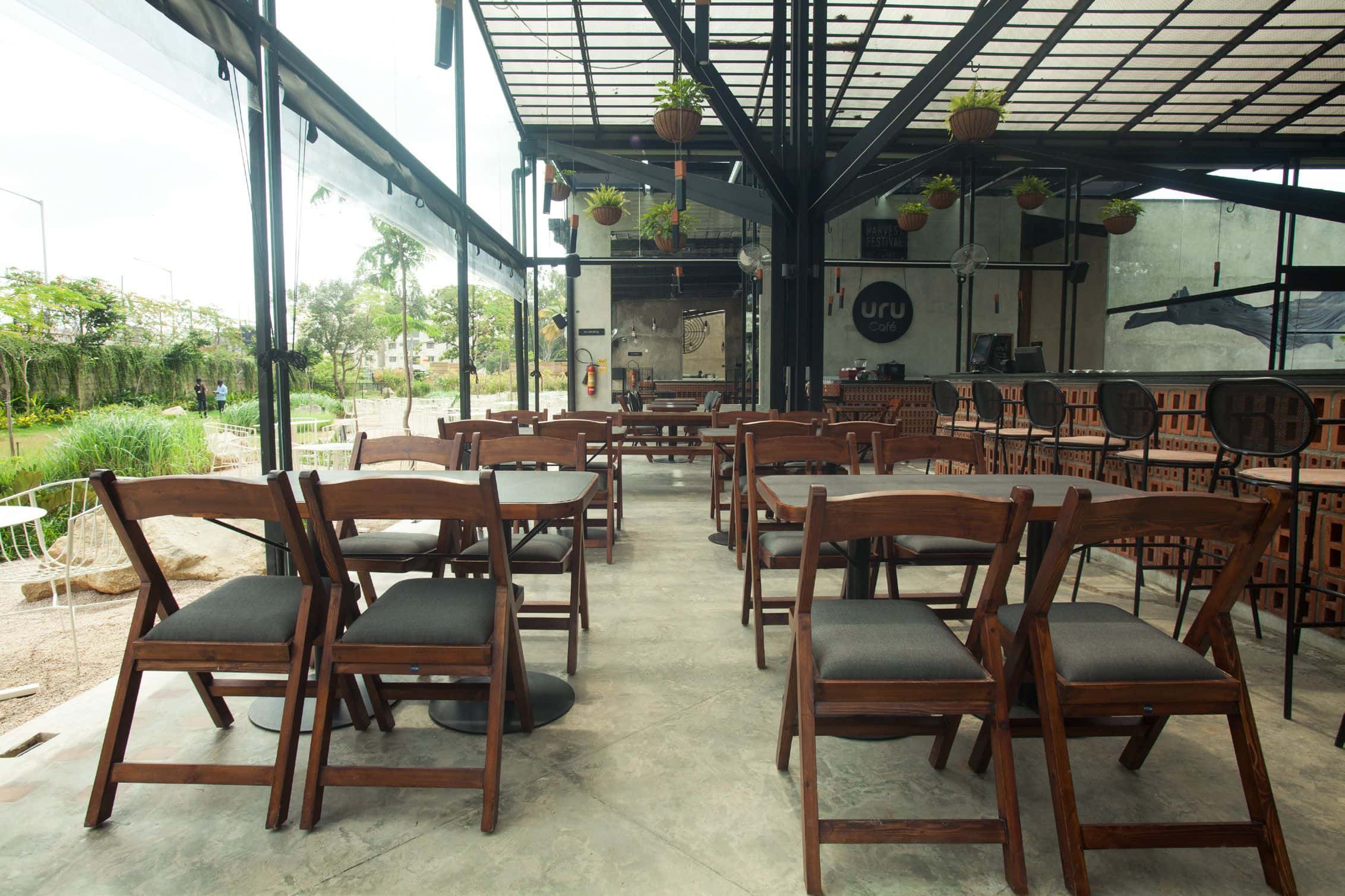 Outdoor terrace dining area