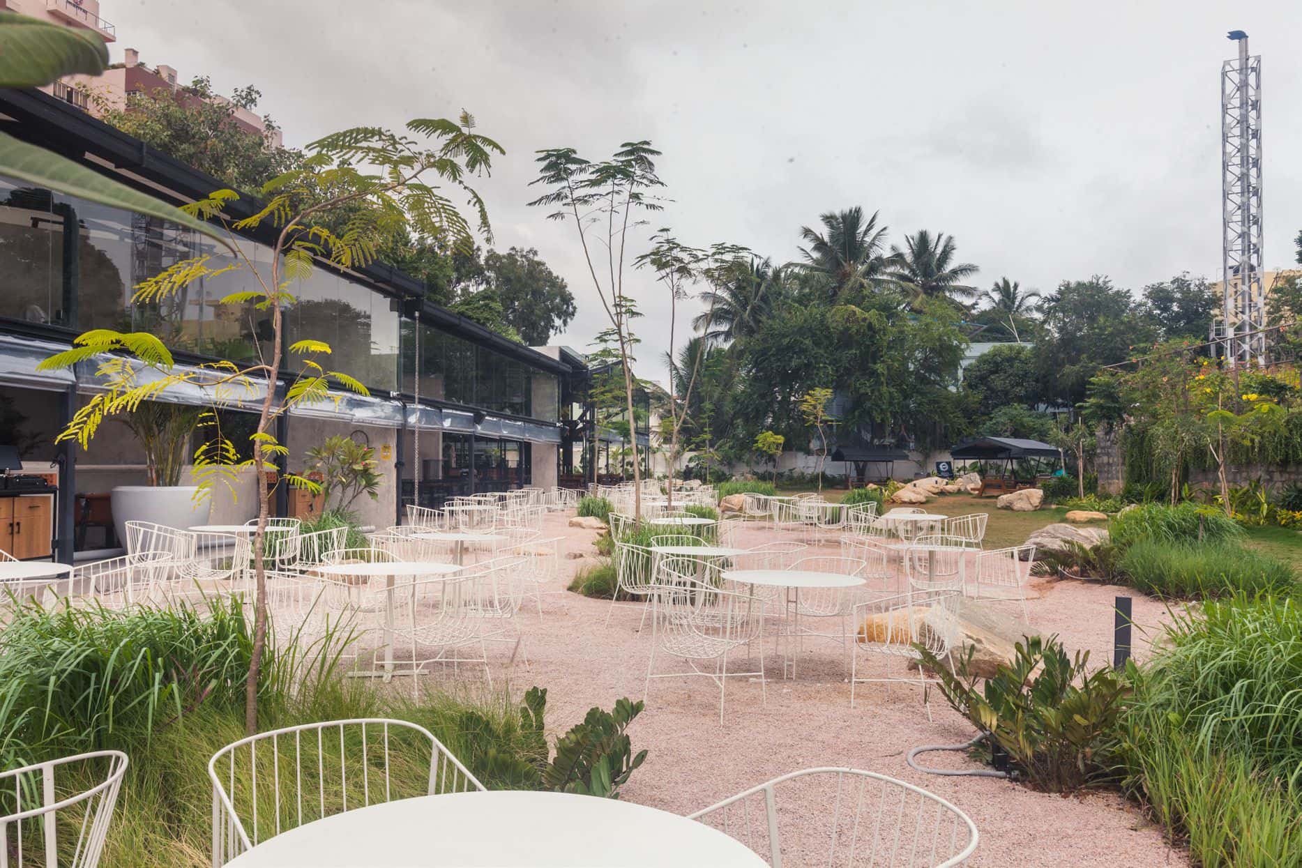 Event space with celebration setup